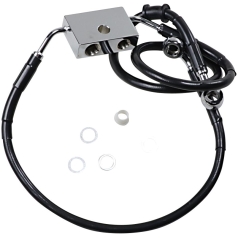 FRT BRAKE LINE XL BK +6