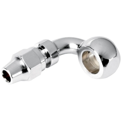 UNIVERSAL BRAKE LINE FITTING CHROME 3/8"/10MM-BANJO 90°
