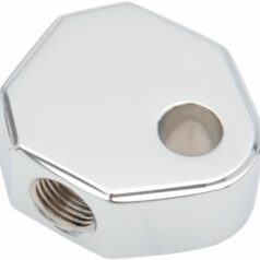 BRAKE-TEE CHROME W/ 3 X 1/8" NPT HOLES