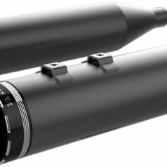 MUFFLERS 4.5" HP-PLUS® SLIP-ON W/BLACK TRACER END CAPS BLACK/BLACK