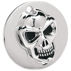 3-D SKULL POINT COVER CHROME 2-HOLE