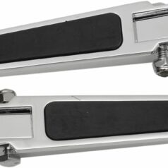 FOOTPEGS W/ RUBBER INLAY CHROME BOLT-ON