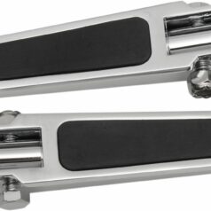 FOOTPEGS W/ RUBBER INLAY CHROME MALE-MOUNT