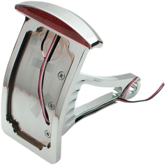 TAILLIGHT LED HALF-MOON W/ CURVED VERTICAL SIDE-MOUNT LICENSE PLATE