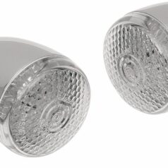 TURN SIGNAL KIT DEUCE REAR RED LED CLEAR HONEYCOMB LENS