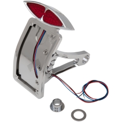 TAILLIGHT LED DECO W/ CURVED VERTICAL SIDE-MOUNT LICENSE PLATE