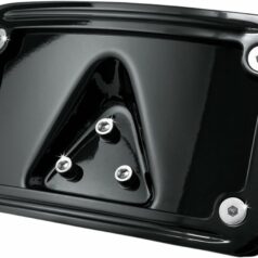 LICENSE PLATE FRAME CURVED LAYDOWN BLACK