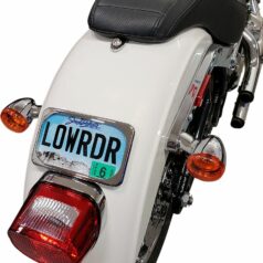 LICENSE PLATE MOUNT LARGE RADIUS CHROME