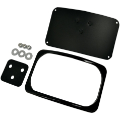LICENSE PLATE MOUNT THREE-BOLT SMALL RADIUS BLACK