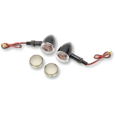 MINI-DEUCE MARKER LIGHTS STUD-MOUNT CLEAR/SMOKE LENS BLACK