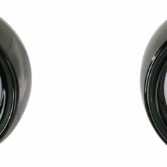 DEEP DISH BEZELS FOR BULLET TURN SIGNALS SMOKE LENS BLACK BEZEL