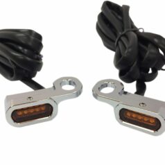 LIGHTS MARKER HANDLEBAR CHROME/AMBER LED