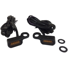LIGHTS MARKER HANDLEBAR BLACK/AMBER LED