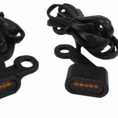 LIGHTS MARKER HANDLEBAR BLACK/AMBER LED