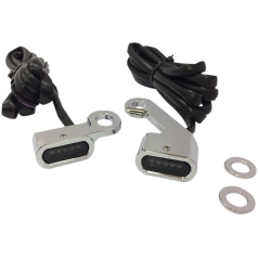 LIGHTS MARKER HANDLEBAR CHROME/SMOKE LED