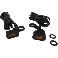 LIGHTS MARKER HANDLEBAR BLACK/AMBER LED