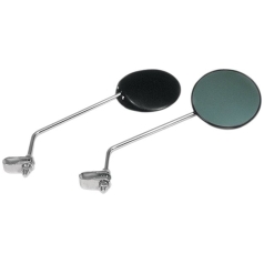 MIRROR OEM REPLACEMENT ROUND CLAMP-ON BLACK