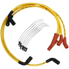SPARK PLUG WIRE SPIRAL CORE SET 8MM YELLOW