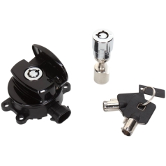 GLOSS BLACK SIDE HINGE IGNITION SWITCH WITH FORK LOCK