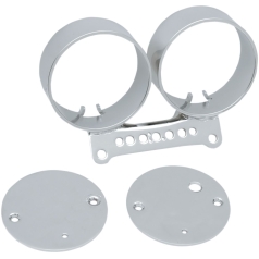 DUAL GAUGE BRACKET 3.375" CHROME