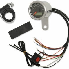 ELECTRONIC SPEEDOMETERS WITH INDICATOR LIGHTS 1-7/8" MINI PROGRAMMABLE 220 KPH