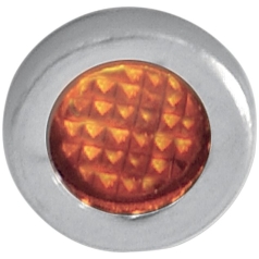 SNAP-IN INDICATOR LIGHT AMBER 0.3" STAINLESS STEEL BEZEL
