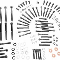 BLACK CHROME SOCKET-HEAD MOTOR BOLT KIT KNURLED