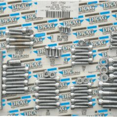 CHROME SOCKET-HEAD MOTOR BOLT KIT KNURLED