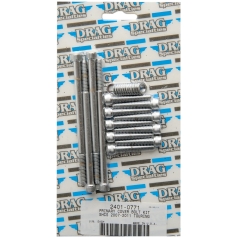 CHROME SOCKET-HEAD PRIMARY COVER BOLT KIT KNURLED
