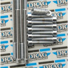CHROME SOCKET-HEAD PRIMARY COVER BOLT KIT SMOOTH