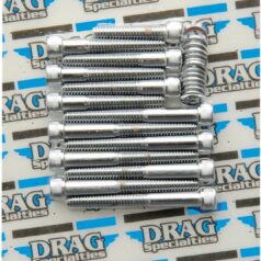 CHROME SOCKET-HEAD CAM COVER BOLT KIT KNURLED