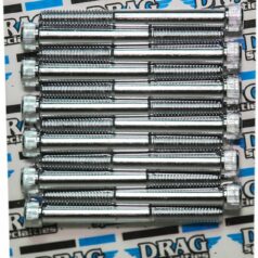 BOLT KIT M8 CRANKCASE KNURLED ALLEN HEAD CHROME