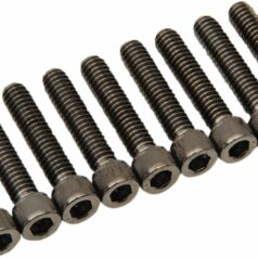 BOLT KIT M8 CAM COVER KNURLED ALLEN HEAD BLACK