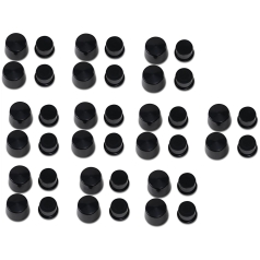 AXLE CAPS FRONT BLACK