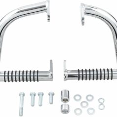HIGHWAY BAR WITH O-RING LINBAR® / STEEL / REAR / NATURAL-CHROME