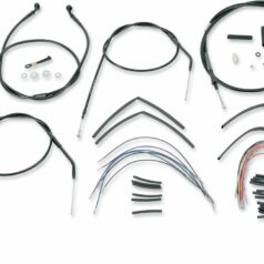 CABLE KIT 16" BLACK VINYL STAINLESS STEEL HANDLEBAR W/O ABS