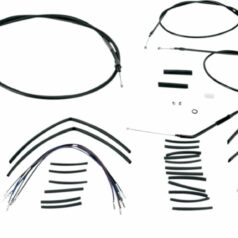 CABLE KIT 14" BLACK VINYL STAINLESS STEEL HANDLEBAR W/O ABS