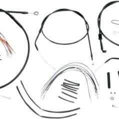 CABLE KIT 16" BLACK VINYL STAINLESS STEEL HANDLEBAR W/O ABS