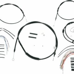 CABLE KIT 12" BLACK VINYL STAINLESS STEEL HANDLEBAR W/O ABS
