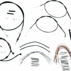 CABLE KIT 14" BLACK VINYL STAINLESS STEEL HANDLEBAR W/O ABS