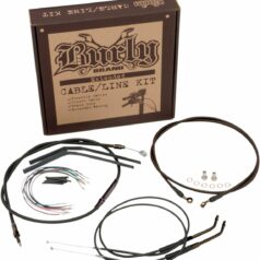 CABLE KIT 16" BLACK VINYL STAINLESS STEEL HANDLEBAR W/O ABS
