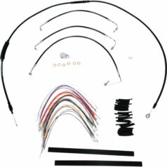 CABLE KIT 13" BLACK VINYL STAINLESS STEEL HANDLEBAR W/O ABS
