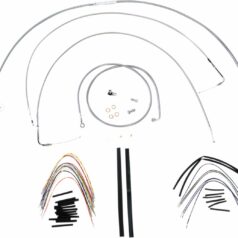 CABLE KIT 18" BRAIDED STAINLESS STEEL HANDLEBAR W/O ABS