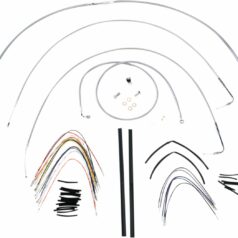 CABLE KIT 18" BRAIDED STAINLESS STEEL HANDLEBAR W/O ABS