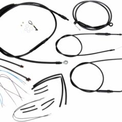 CABLE KIT 12" BLACK VINYL STAINLESS STEEL HANDLEBAR W/O ABS
