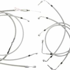 CABLE KIT 15" BRAIDED STAINLESS STEEL HANDLEBAR W/ABS