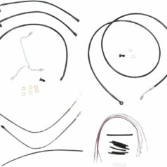 CABLE KIT 15" BLACK VINYL STAINLESS HANDLEBAR W/O ABS