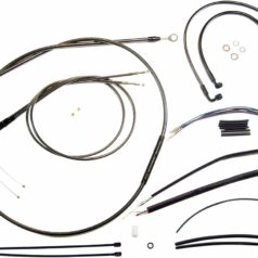 CONTROL CABLE KIT DYNA CHROME BLACK