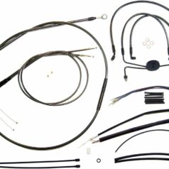 CONTROL CABLE KIT DYNA CHROME BLACK