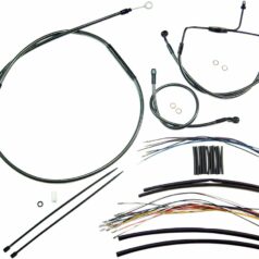 CONTROL CABLE KIT TOURING CHROME BLACK